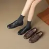 ZHR Zapatos de mujer de corte profundo estilo británico, nueva moda otoño 2026, elegantes y versátiles, cómodos zapatos casuales de cuero