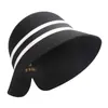 Rongmei 2026 Nuevo Sombrero Clásico Hepburn Transfronterizo con Ala Curva, Sombrero de Mezcla de Seda y Lana, Elegante Sombrero de Estilo Francés