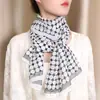 Nuevo Pañuelo Largo de Seda con Lunares Simples, Versátil Pañuelo Delgado de Gasa de Seda para Todas las Estaciones, Cálido para Protección Solar y del Cuello, Pañuelo para Mujer