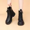 Botas Martin para Mujer Estilo Británico 2026 Otoño/Invierno Nueva Moda Versátiles de Suela Plana Botas con Felpa Suela Suave Botas Individuales Adelgazantes Botas Cortas