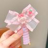 Anillo para el cabello con forma de línea telefónica de dibujos animados para niños, bonito lazo para la cabeza, trenza para niña pequeña, accesorio para el cabello rizado