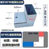 Conector para Columna Rectangular Tubo Rectangular Soldadura Libre Recto Tres Vías Tipo T Tubo Largo Barandilla Acero Galvanizado Pieza de Fijación