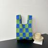 Bolsa Tricotada com Senso Avançado Nova Bolsa de Pulso de Desenho Animado Bolsa de Férias Bolsa de Mão Nicho Versátil Bolsa de Mão Bolsa de Presente