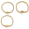 Pulsera con anillo liso de acero inoxidable de lujo ligero, joyería de moda minimalista de nicho de acero de titanio personalizada al por mayor