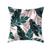 Fronha de veludo pele de pêssego estampada pequena fresca verde nórdico planta sofá almofada capa de almofada transfronteiriça artigos domésticos