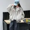 Abrigo para Niñas Primavera y Otoño 2026 Nueva Moda Casual con Capucha Resistente al Viento para Niños Mayores Top de Otoño