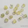 12mm Transparente Dos Tonos Pintura al Óleo Rosa Camelia Con Cuentas Cadena para Teléfono Móvil Pulsera Accesorios para Joyería DIY Venta al por Mayor