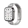 Adequado para a Nova Pulseira de Smartwatch Apple Watch Série 11 Corrente H Grande Fivela Borboleta Pulseira de Aço