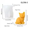 Cinco Tipos de Moldes de Silicona para Gatos 3D Combinados, Lindos Gatitos para DIY Aromaterapia, Yeso, Fondant, Pasteles en Stock
