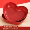 Plato de fruta con forma de corazón festivo rojo para bodas plato para pastel de amor snacks plato para sala de estar banquete de bodas plato para dulces de boda frutas secas plato pequeño