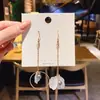 Pendientes de Perla Personalizados Europeos y Americanos Nicho 925 Tachuelas Joyería al por Mayor Alta Calidad Modernos Moda Simples Largos