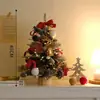 Árvore de Natal Mini Popular Transfronteiriça para Mesa Decoração Personalizada de Atmosfera Festiva Enfeite de Mesa Decoração de Árvore de Natal com Pinha