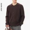 Cárdigan estilo Old Money, suéter de punto para hombre, nueva colección otoño/invierno, moderno y versátil, suéter casual de cuello redondo para hombre