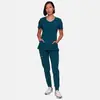 Uniforme de doctor para clínica dental, uniforme de enfermera, traje de quirófano de dos piezas, elástico, cómodo, secado rápido, uniforme de trabajo