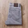 Pantalones Casuales de Sarja Lavada a la Bomba de Algodón Lyocell Fino de Verano 2023 de Cinco Bolsillos de Gama Alta para Hombre de Corte Ajustado Recto Pequeño