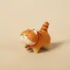Chaveiro Pingente Escultura em Madeira Artesanal Gato Laranja Gordo Pingente de Gato Vaca Fofo para Mochila Escolar Presente para Mulheres Melhor Amiga