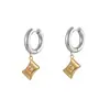 Pendientes de Árbol de Navidad y Corazón de Moda Transfronteriza Pendientes de Acero Inoxidable Chapados en Oro de 18 quilates y Plata con Diseño de Combinación
