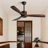 Ventilador de Techo Silencioso con Viento Fuerte para Oficina, Ventilador Colgante Negro Estilo Vintage para Comedor, Sala de Estar y Uso Doméstico Sin Luz