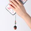 Llavero con colgante de bellota y piña de palisandro para teléfono móvil, pequeño colgante que se puede abrir y cerrar, colgante para bolso, joyería para pareja para hombres y mujeres.