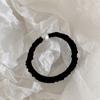 Perla Negra Imitación Cordón de Cadera Tela Plisada Anillo para el Cabello Diario Combinación Total Cuerda Básica para el Cabello Accesorios para la Cabeza Cola de Caballo Alta Accesorios para el Cabello Nuevo Estilo