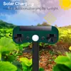 Repelente de animais solar novo transfronteiriço flash vermelho e azul repelente ultrassônico de ratos repelente de pássaros por indução infravermelha