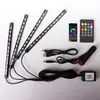 Luz de ambiente para pies de coche de comercio exterior CGHAO LED de ocho colores activado por voz Bluetooth para interior de coche sin cableado USB luz de ambiente