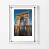 Moldura de Foto Magnética Transparente Acrílica Estilo Polaroid para Mesa Exibição de Cartões 56 polegadas 7 polegadas