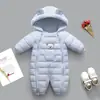 Macacão de bebê outono e inverno roupas para recém-nascidos masculino e feminino agasalho grosso e quente para bebê roupas para segurar conjunto quente de inverno