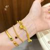 Tienda de oro Puzuo con pulsera de oro de arena de calabaza pequeña gordita en espiral moda lujo ligero retro todo partido joyería mujer