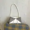 Bolsa de Hombro Shuai Mi Jia con Lazo Dulce para Mujer 2026 Nuevo Estilo Simple y Suave Bolsos Baguette Exquisitos de Nicho de un Solo Hombro