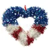 Guirlanda de Fita Colorida de PVC para o Natal Decorações para Pendurar na Porta Papai Noel Boneco de Neve Guirlanda de Enfeites Pendurados com Lantejoulas Vermelhas e Verdes