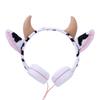 Venta al por mayor de fábrica auriculares con forma de vaca nueva moda Animales de peluche creativos de dibujos animados Auriculares para teléfono móvil de celebridad de Internet