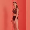 2026 Nuevo Bikini Coreano Traje de Baño Sexy de Tirantes Color Sólido Vacaciones en Aguas Termales Ropa de Baño para Mujer