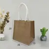 Bolsas personalizadas lisas de algodão-linho-juta, sacolas para presentes de casamento, sacolas tote de linho de alta qualidade, sacolas de compras