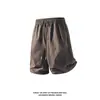 Shorts Casuais Masculinos de Verão Finos, Patchwork Plissado Estilo Old Money Retro Americano Tie-Dye, Tendência Cool
