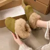 Pantuflas mullidas estilo retro con diseño de punta cerrada, pantuflas de invierno 2026 para mujer estilo Birkenstock de suela gruesa, forradas de felpa para abrigar, y cómodas botas de nieve