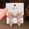 Pendientes de Lujo Nicho con Aguja de Plata S925 con un Toque de Alta Gama, Simples y Elegantes para el Uso Diario, Tachuelas Irregulares de Zirconia con Lazo