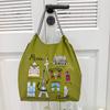 Bolsa de compras bordada de couro com corrente de bolas, estilo inverno, grande capacidade, fashion, combinando, bolsa de ombro de alta qualidade para mulheres