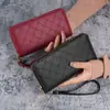 Nova Carteira 2025 Estilo Coreano Fofa Porta-Moedas Longo Grande Capacidade Feminina com Múltiplos Zíperes Clutch Bolsa para Celular para Mulheres