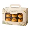 Caja de Empaque para Pastelería con Yema de Huevo con Ventana Caja de Regalo para Pastelería Impresa Exquisita Fabricante Venta Directa al Por Mayor Papel Engrosado Hecho Fresco