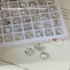 Rhinestones para Uñas con Forma de Estrella Brillante K9 Coloridos Destellantes 6mm Patrick Estrella Tachuelas de Espalda Puntiaguda Rhinestones Sueltos Decoraciones para Uñas