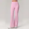Calça Flare de Yoga Sem Costura Transfronteiriça Outono e Inverno Feminina Cintura Alta Levanta Bumbum Controle de Barriga Calça Longa Esportiva Calça Fitness Emagrecedora Casual