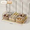 Plato de frutas para uso doméstico en la sala de estar, alto valor estético, plato de frutas secas dividido, bandeja para semillas, caja de frutos secos y dulces, bandeja festiva para snacks