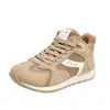 Zapatos de caña alta 2025 para mujer Invierno Nuevo Estilo Coreano Ins Estudiantes Femeninas Casual Deportivos Versátiles Tenis Street Shooting Hl8852-1