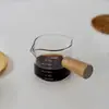 Vidrio de leche japonés pequeño Taza de leche espresso Mini Jarra de leche taza de latte doble boca pequeña Taza de leche utensilios de cafetería