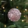 Bola de Natal de 8cm Modelo Novo Bola Decorativa para Árvore de Natal Lantejoula Espuma Enfeite Pendente Decorações de Natal Bola Pendente Pequeno Enfeite Pendente