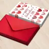 Juego de Sobres para Tarjetas de Felicitación de Amor del Día de San Valentín con Decoración de Patrón de Corazón Rosa, Tarjeta de Regalo de Bendición Romántica para Fiestas, Pedido Mínimo de 10 Juegos