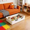 Caixa de Armazenamento de Brinquedos para Cocho de Porco Caixa de Armazenamento Grande Capacidade para Quarto de Dormitório Caixa de Armazenamento para Roupas e Itens Diversos para Quarto de Criança