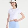 LULU Mismo Estilo 2025 Primavera y Verano Nuevo Ropa Deportiva de Fitness de Manga Corta de Secado Rápido para Yoga Top de Entrenamiento para Correr al Aire Libre