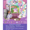 Conjunto de Balões de Aniversário Infantil para Crianças de 1 a 5 Anos, Suprimentos de Decoração para Cena de Festa, Conjunto Completo para Meninos e Meninas